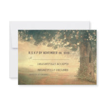 Lámparas de jardín árbol rústico antigua boda RSVP