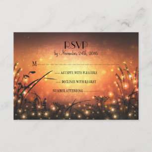 lámparas de jardín soleada boda RSVP tarjetas