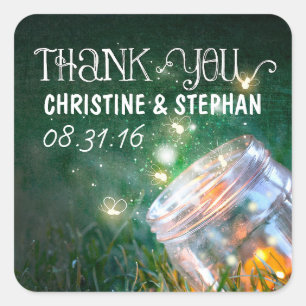 lámparas de noche pegatinas de bodas de tarro de m