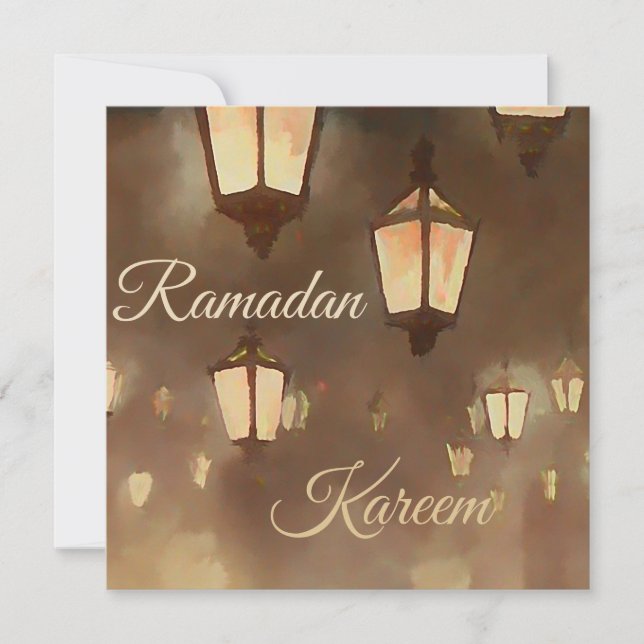 Lámparas de Ramadán - Tarjeta plana (Anverso)