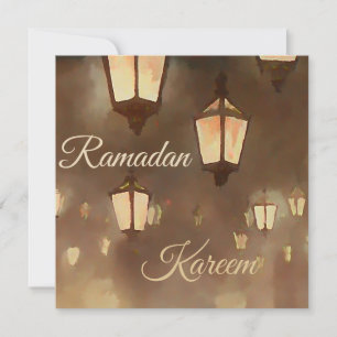 Lámparas de Ramadán - Tarjeta plana