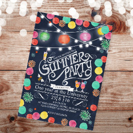Lampions de invitación de fiesta de verano negros
