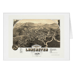 Lancaster, mapa panorámico del NH - 1883