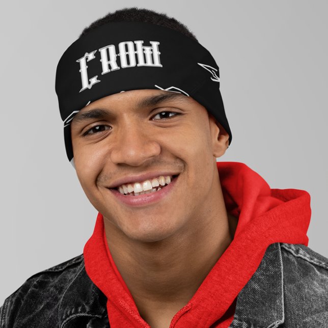 Lance Spear Crow Black (Native American Lance Spear Crow Black Tie Headband )