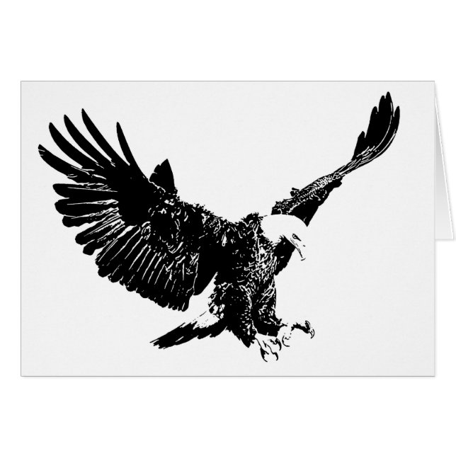 Landing Eagle Silhouette (Anverso (Horizontal))