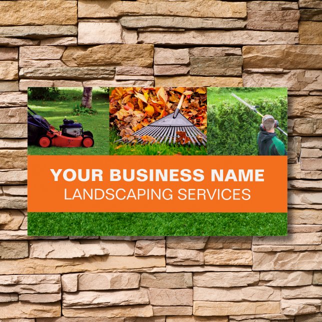 Landscaping Services Business card Lawn care (Subido por el creador)