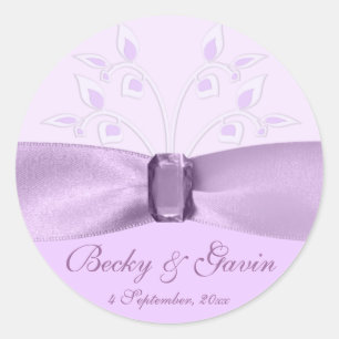 Lane de lavanda Pegatina redonda