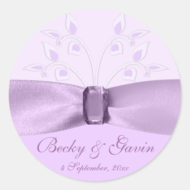 Lane de lavanda Pegatina redonda (Anverso)