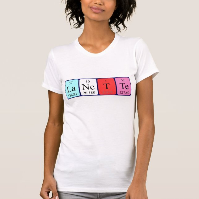 Lanette, camiseta de nombre de tabla periódica (Anverso)