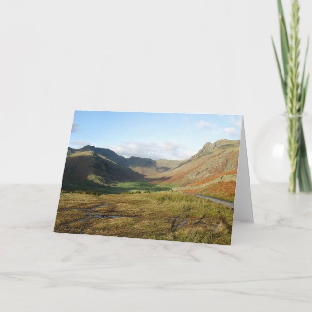 Langdale Valley - Tarjeta de felicitaciones en bla (Anverso)