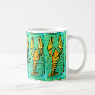 langostas mainas personalizadas taza de café verde