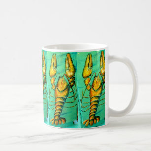 langostas mainas taza de café verde