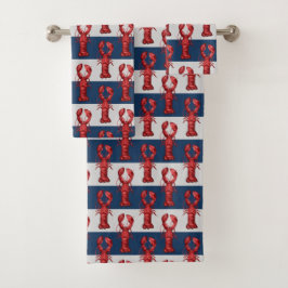 Langostas náuticas en franjas azul y gris de la ma