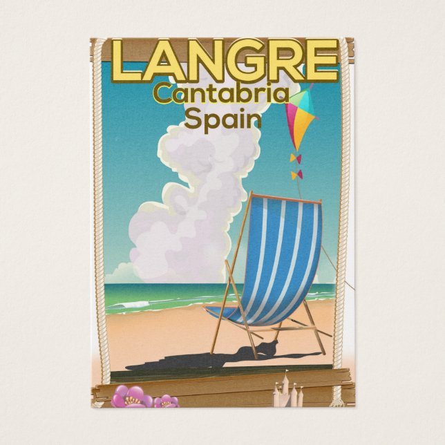 Langre, poster de playa de Cantabria España (Frente)