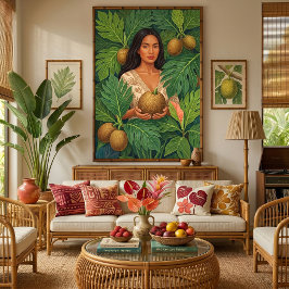 Lani en impresión de lienzo de fruta del pan
