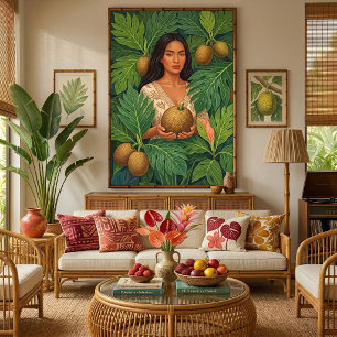 Lani en impresión de lienzo de fruta del pan