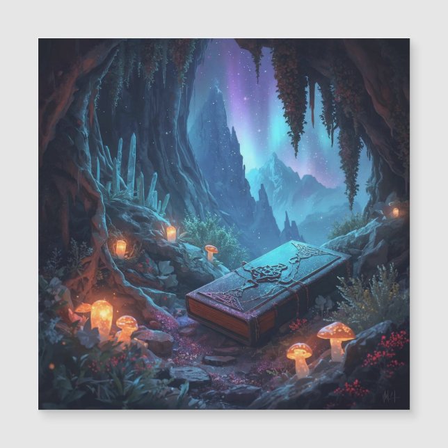 Lanterns, Mushrooms, and a Book (Anverso)