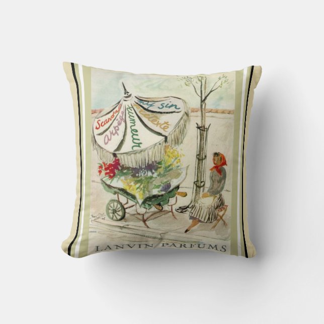Lanvin Parfums Cojín decorativo de impresión franc (Anverso)