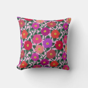 Lanza de almohada con tinta rosada y roja