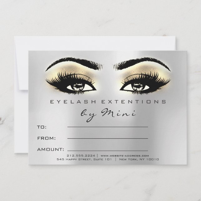 Lanza Gray Gold Pink Makup Certificado Regalo Brow (Anverso)