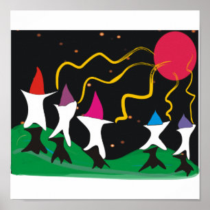 Lanzamiento a la luna--Poster del arte