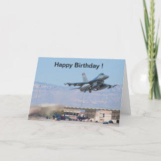 Lanzamiento del F-16 de la tarjeta del feliz