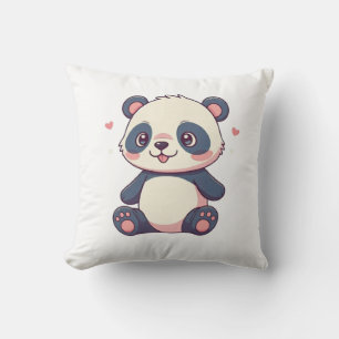 lanzar almohada con diseño lindo de bebé panda