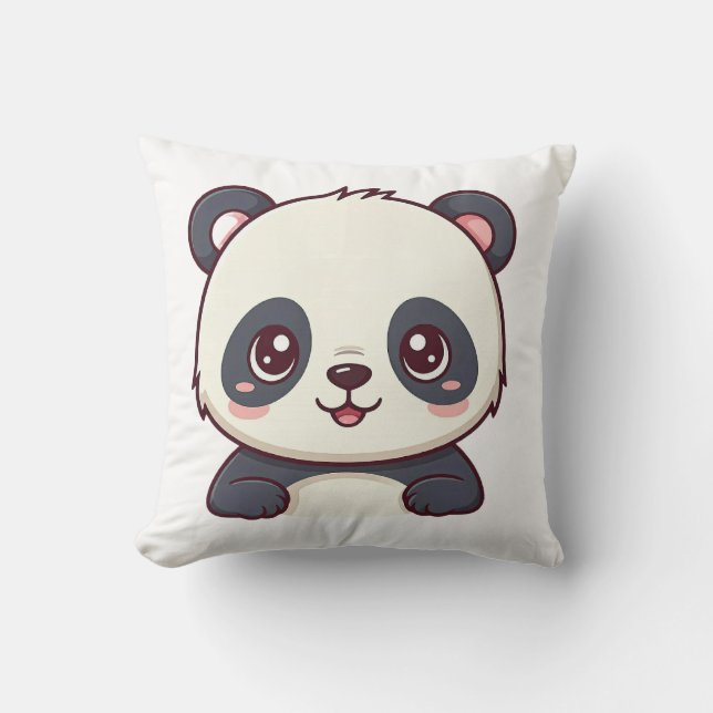 lanzar almohada con lindo bebé panda (Anverso)