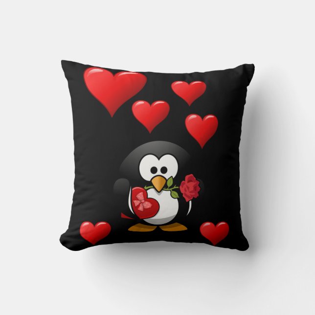 lanzar almohada decore valentines corazones (Anverso)