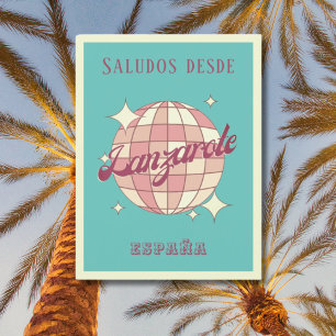 Lanzarote España Retro Vintage Tarjeta Postal