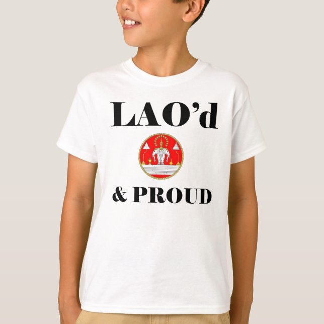 LAO'd y camiseta ORGULLOSA de los niños (Anverso)