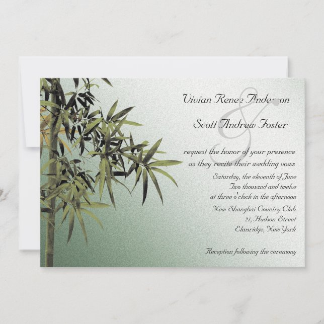 Lap of Nature - Invitaciones a bodas (Anverso)
