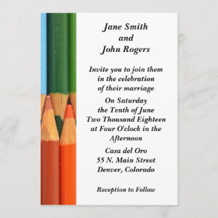 Lápices de colores Personalizado de invitación a b