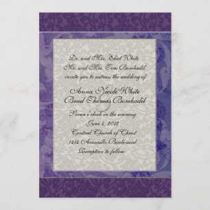 Lapis e invitación de plata de la boda del estilo