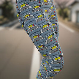 Lapis Gray Figaro Car Pattern Figaro Leggings
