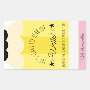 Lápiz Comencemos el año libre Escribir Pegatina de