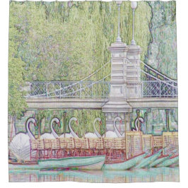 Lápiz de botes de cisne de Boston y cortina de duc