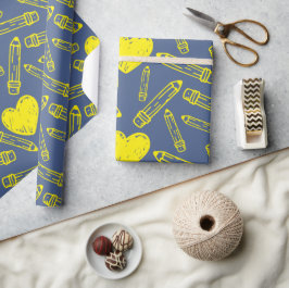 Lápiz de corazón escolar sin inconvenientes Papel 