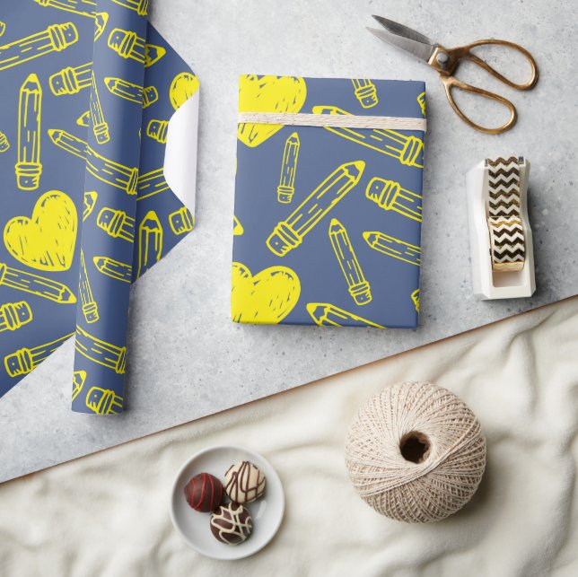 Lápiz de corazón escolar sin inconvenientes Papel  (Artesanía)