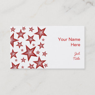 Lápiz de la tarjeta de visita de Red Stars