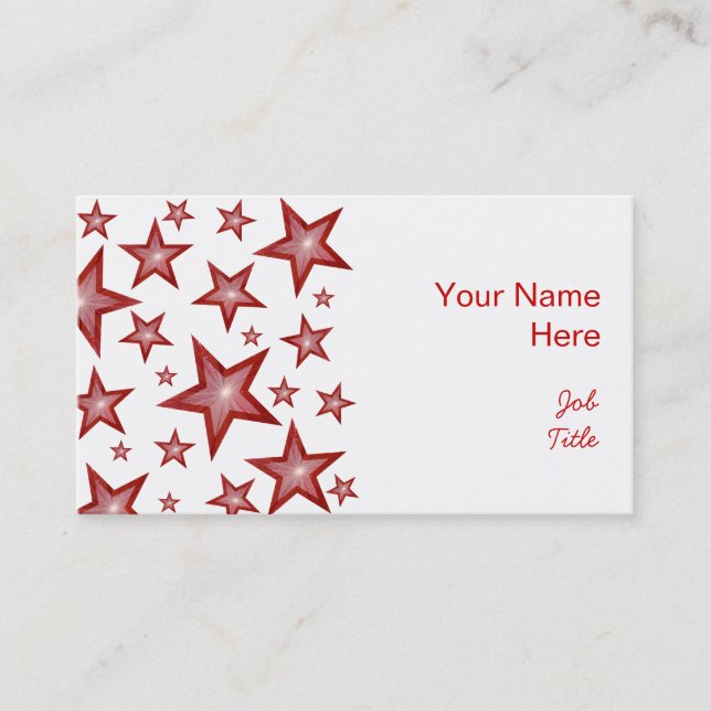 Lápiz de la tarjeta de visita de Red Stars (Anverso)
