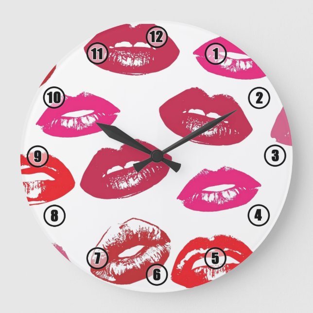 Lápiz de labios rojo y rosado sexy para el reloj d (Anverso)