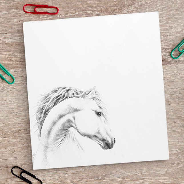 Lápiz de retrato de caballo Bloc de notas (Subido por el creador)