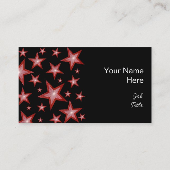 Lápiz de tarjetas de negocios Red Stars (Anverso)