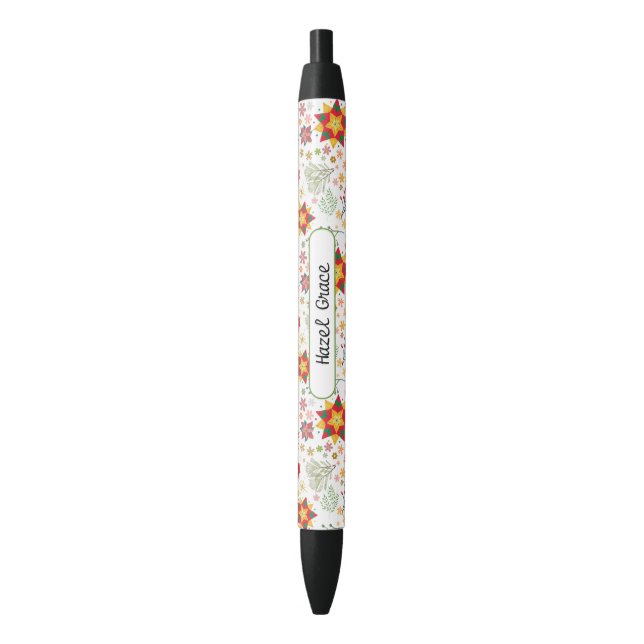 Lápiz floral - Pluma floral personalizada (Frente vertical)