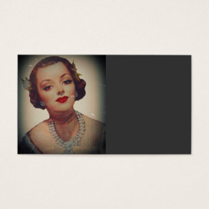 Lápiz labial atractivo retro del chica