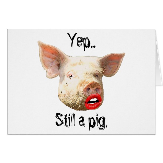 Lápiz labial en un cerdo (Anverso (Horizontal))