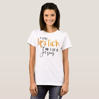 Lápiz labial y camiseta de Jesús