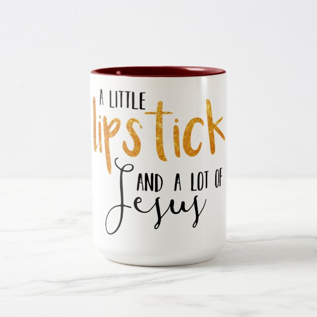 Lápiz labial y taza de café de Jesús (Centro)