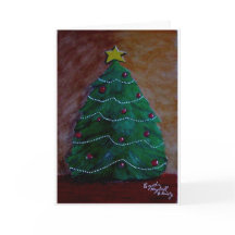 Lápiz luminoso mezclado tarjeta de árbol de Navida